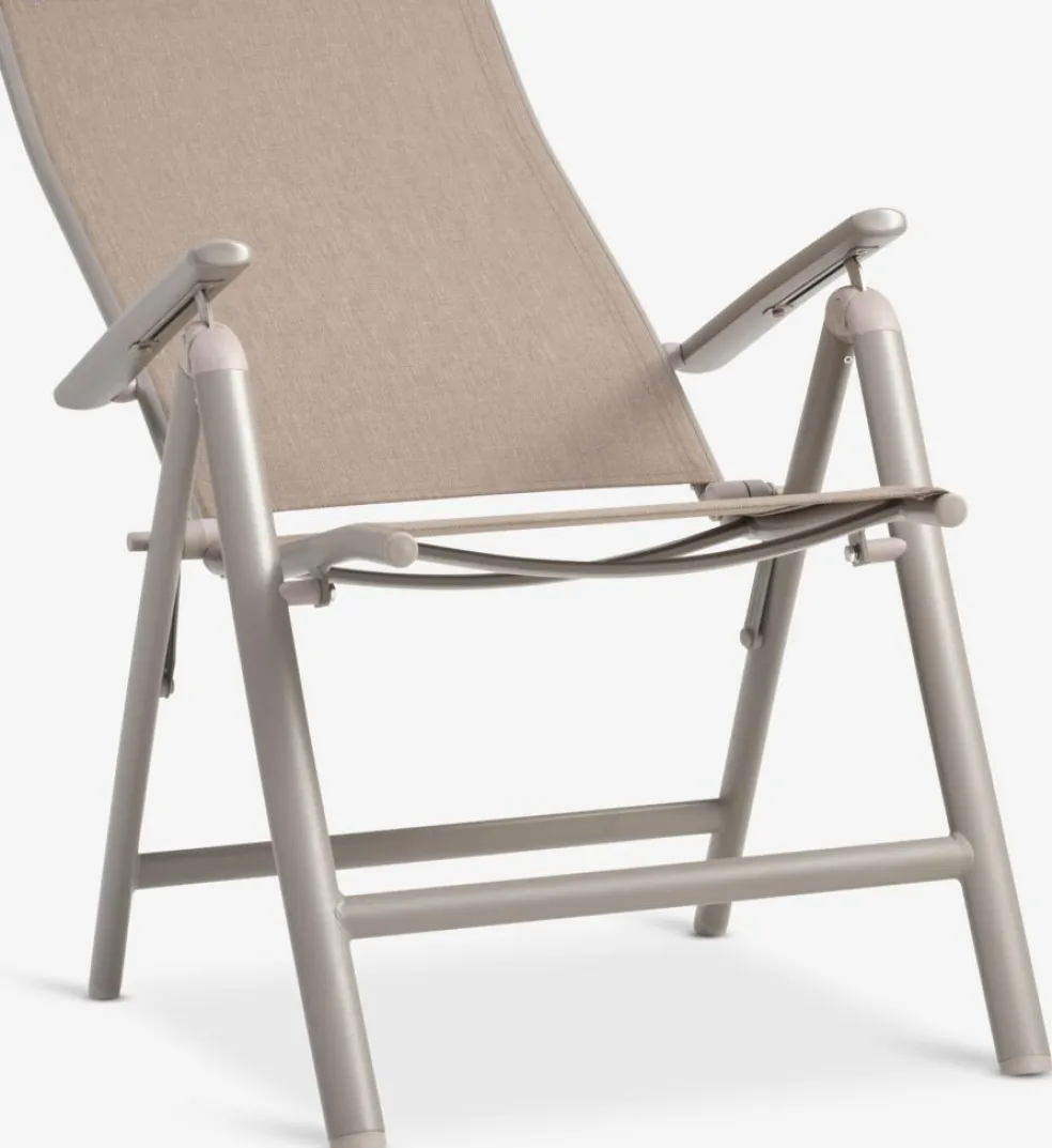 HURDALChaise inclinable HURDAL sable foncé