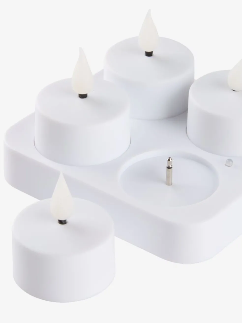 JANSSONBougies chauffe-plat LED JANSSON blanc/noir a/chargeur