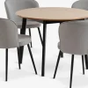 JEGIND + RISSKOVJEGIND Ø105 table coloris chêne + 4 RISSKOV chaises gris c.