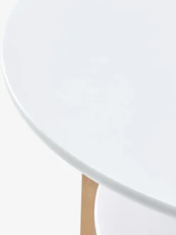 JEGINDTable basse JEGIND Ø80 1 tablette blanc/coloris chêne nat.