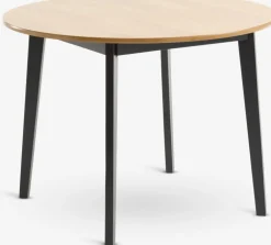 JEGINDTable JEGIND Ø105 coloris chêne naturel/noir