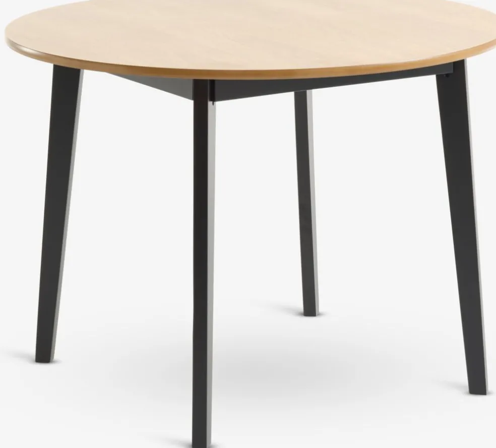 JEGINDTable JEGIND Ø105 coloris chêne naturel/noir