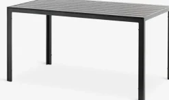 JERSORE + LEKNESJERSORE L140 table + 4 LEKNES chaises noir