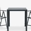 JERSORE + MELLBYJERSORE L70 table + 2 MELLBY chaises noir