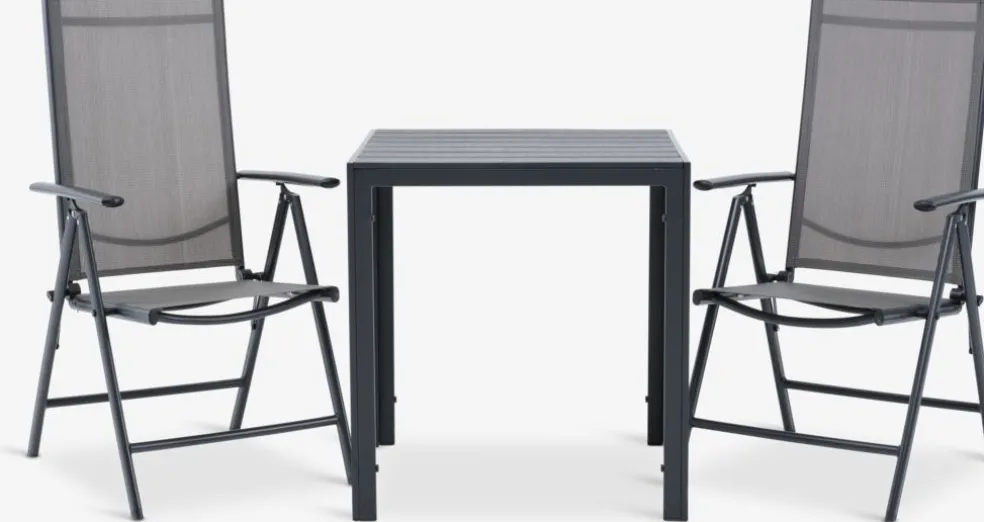 JERSORE + MELLBYJERSORE L70 table + 2 MELLBY chaises noir
