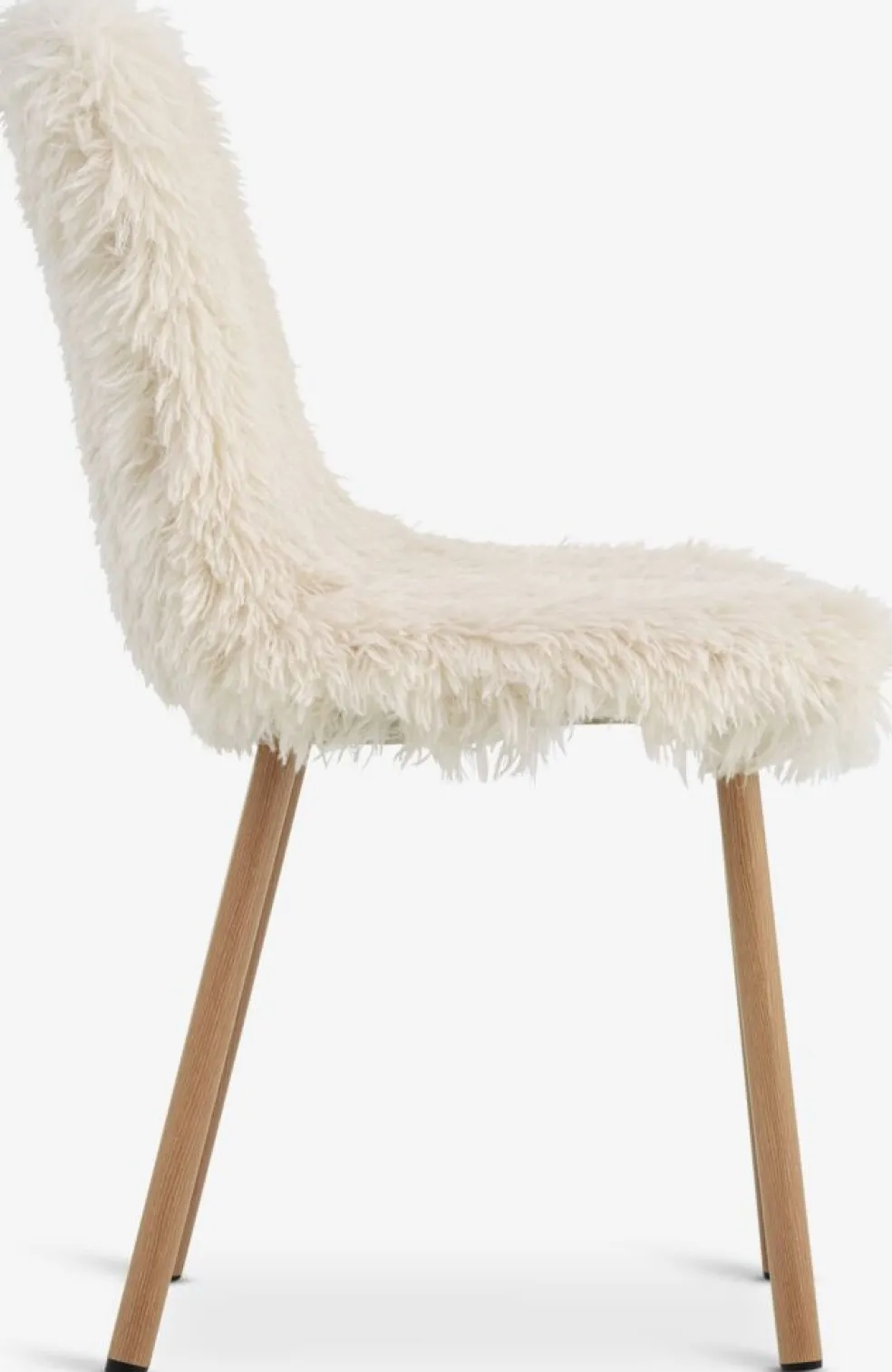 JONSTRUPChaise JONSTRUP tissu teddy blanc cassé/coloris chêne