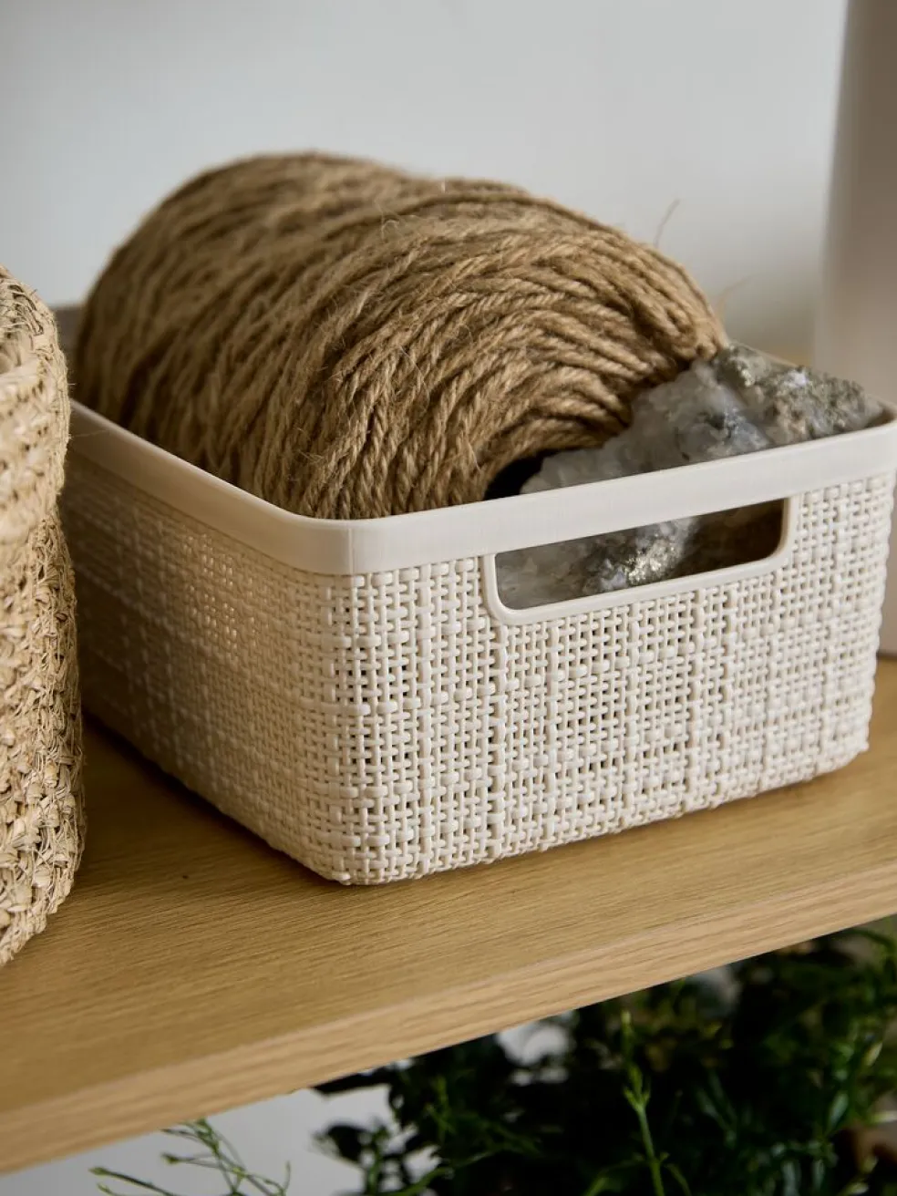 JUTEPanier JUTE 4,5L plastique blanc cassé