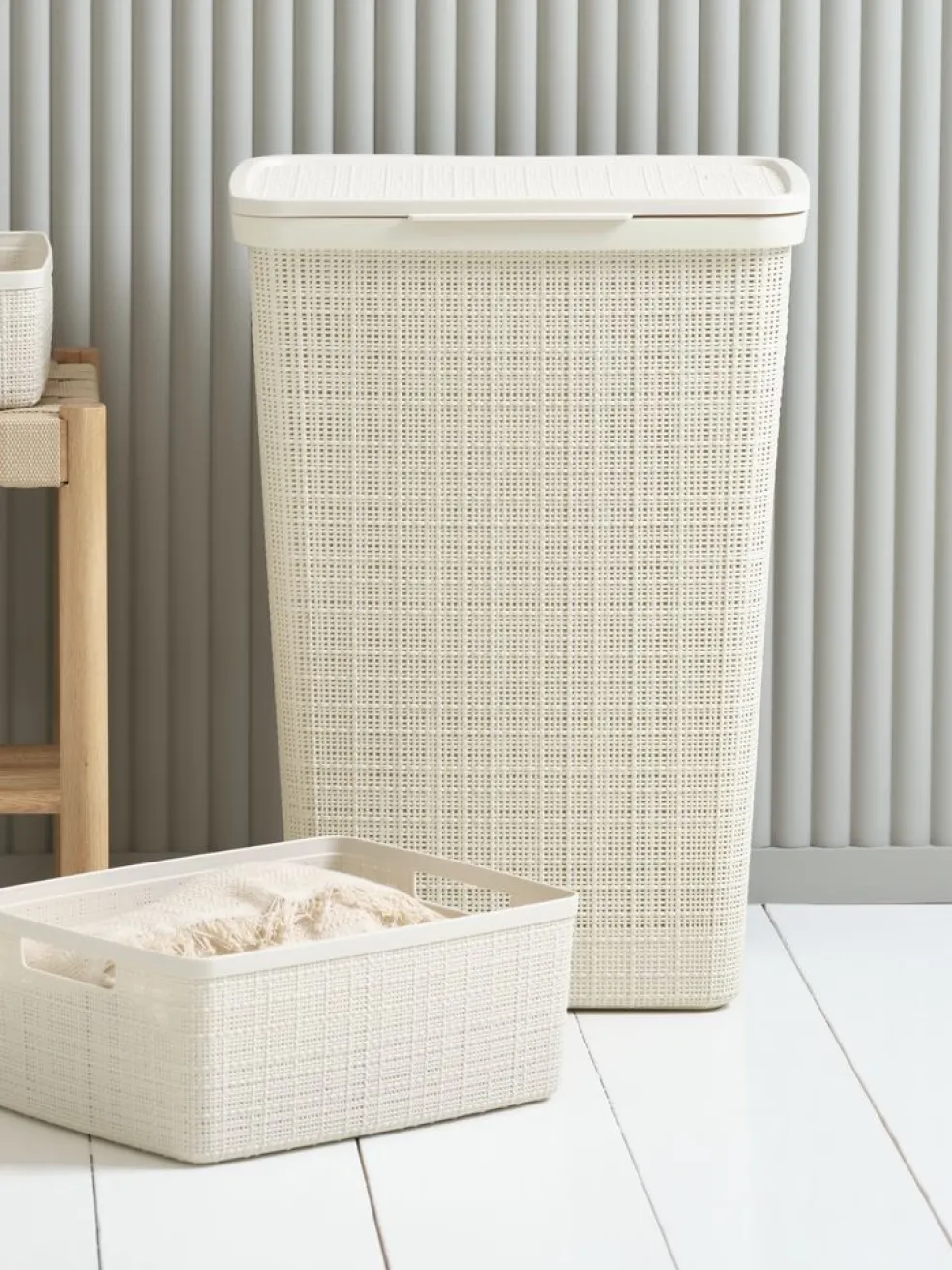 JUTEPanier JUTE 12L plastique blanc cassé