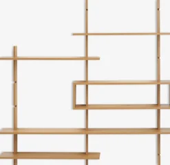 KARLEBYUnité murale KARLEBY 6 tablettes ajustables coloris chêne