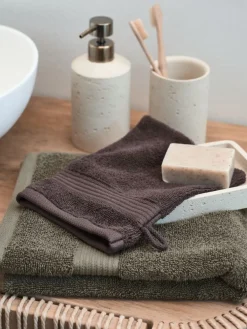 KARLSTADGoldGant de toilette KARLSTAD 15x21 brun foncé KRONBORG