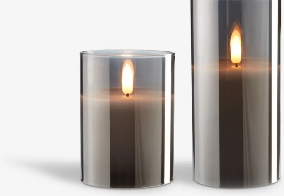 KLAUSBougie pilier LED KLAUS Ø8xH10cm gris