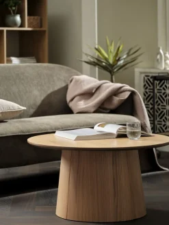 KLIPLEVTable basse KLIPLEV Ø80 coloris chêne naturel