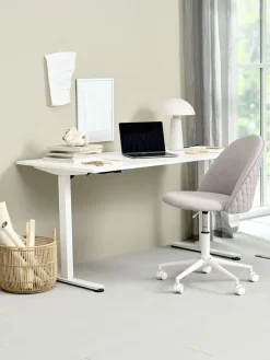 KOKKEDALChaise de bureau KOKKEDAL tissu gris/blanc