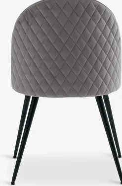 KOKKEDALChaise KOKKEDAL velours gris/noir