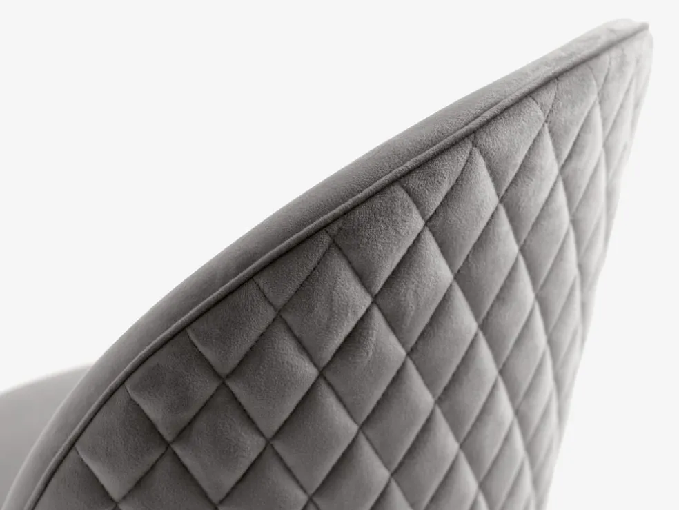 KOKKEDALChaise KOKKEDAL velours gris/noir