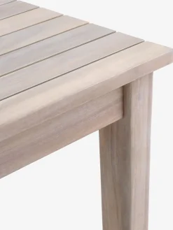 KOLLEN + GAMMELBYKOLLEN L205 table acacia + 4 GAMMELBY chaises gris