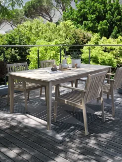 KOLLEN + RADSTEDKOLLEN L205 table + 4 RADSTED chaises acacia
