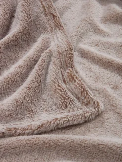 KRATTFIOLPlaid polaire KRATTFIOL 200x220 taupe
