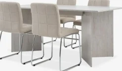 KRONDAL + HAMMELKRONDAL L180 table colo. travertin + 4 HAMMEL chaises beige
