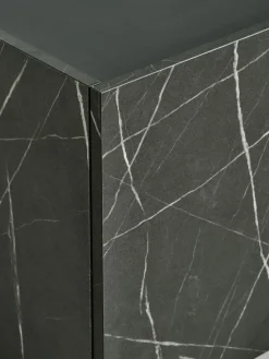 KRONDALMeuble TV KRONDAL 2 portes coloris marbre/noir