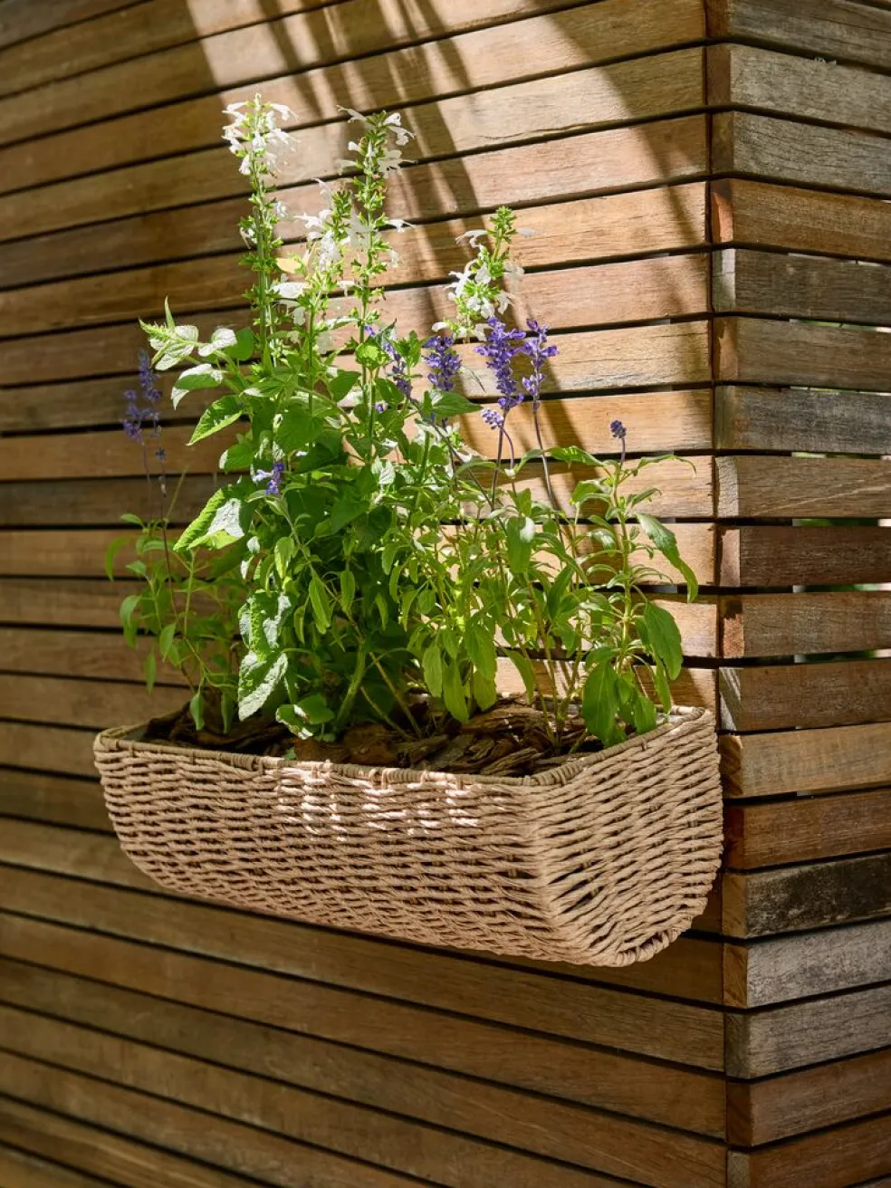 KUBBBalconnière KUBB l18xL50xH16 naturel