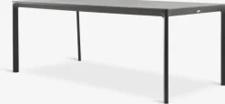 KUMLA + GLOMFJORDKUMLA L200 table gris + 4 GLOMFJORD chaises noir