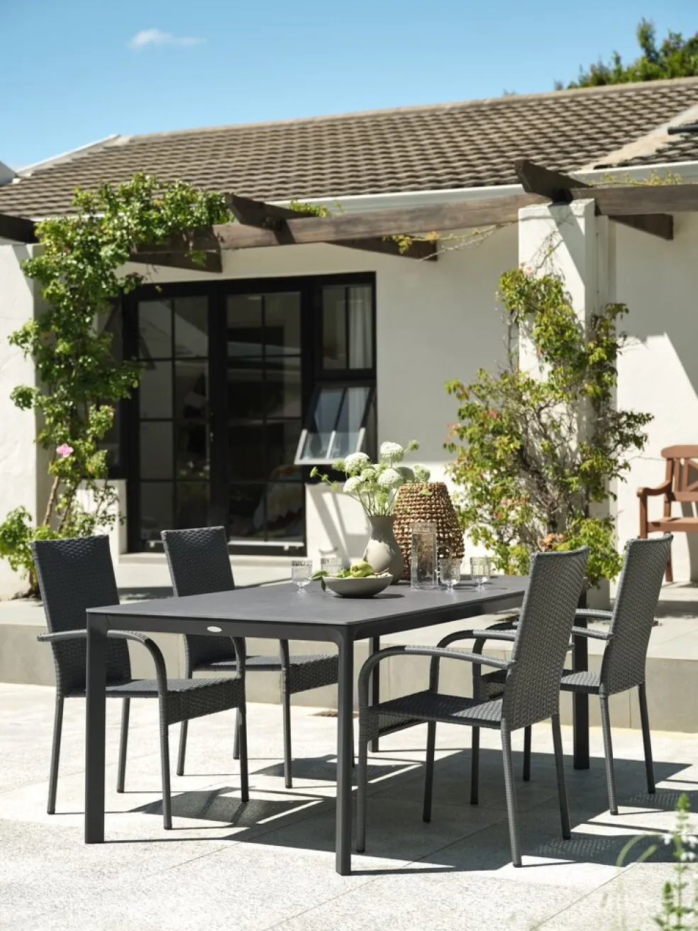 KUMLATable de jardin KUMLA l95xL200 gris