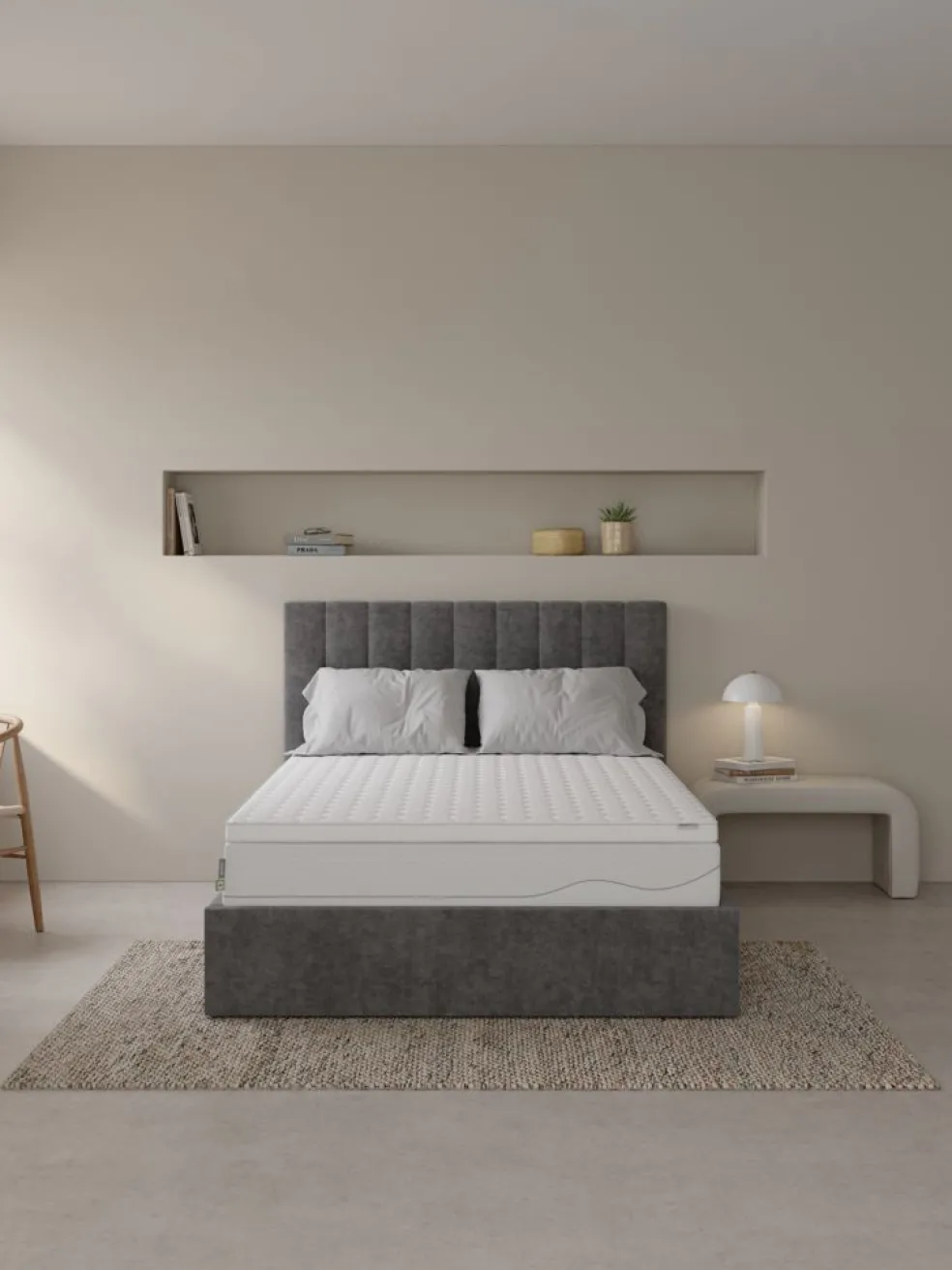 KVISTENPlusSurmatelas 140x190cm KVISTEN Blanc