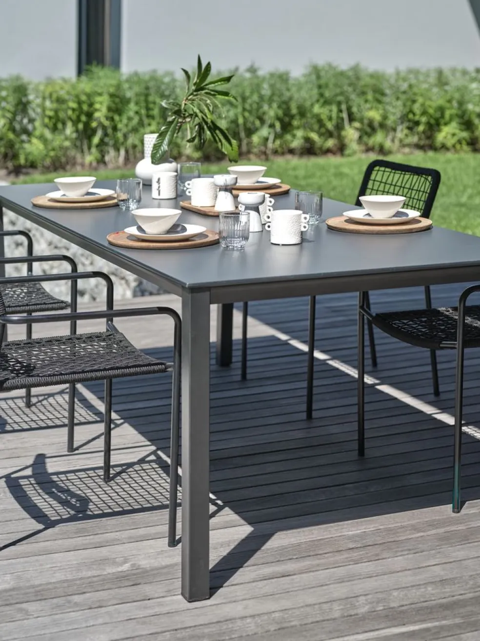 LANGETTable de jardin LANGET l95xL207 noir