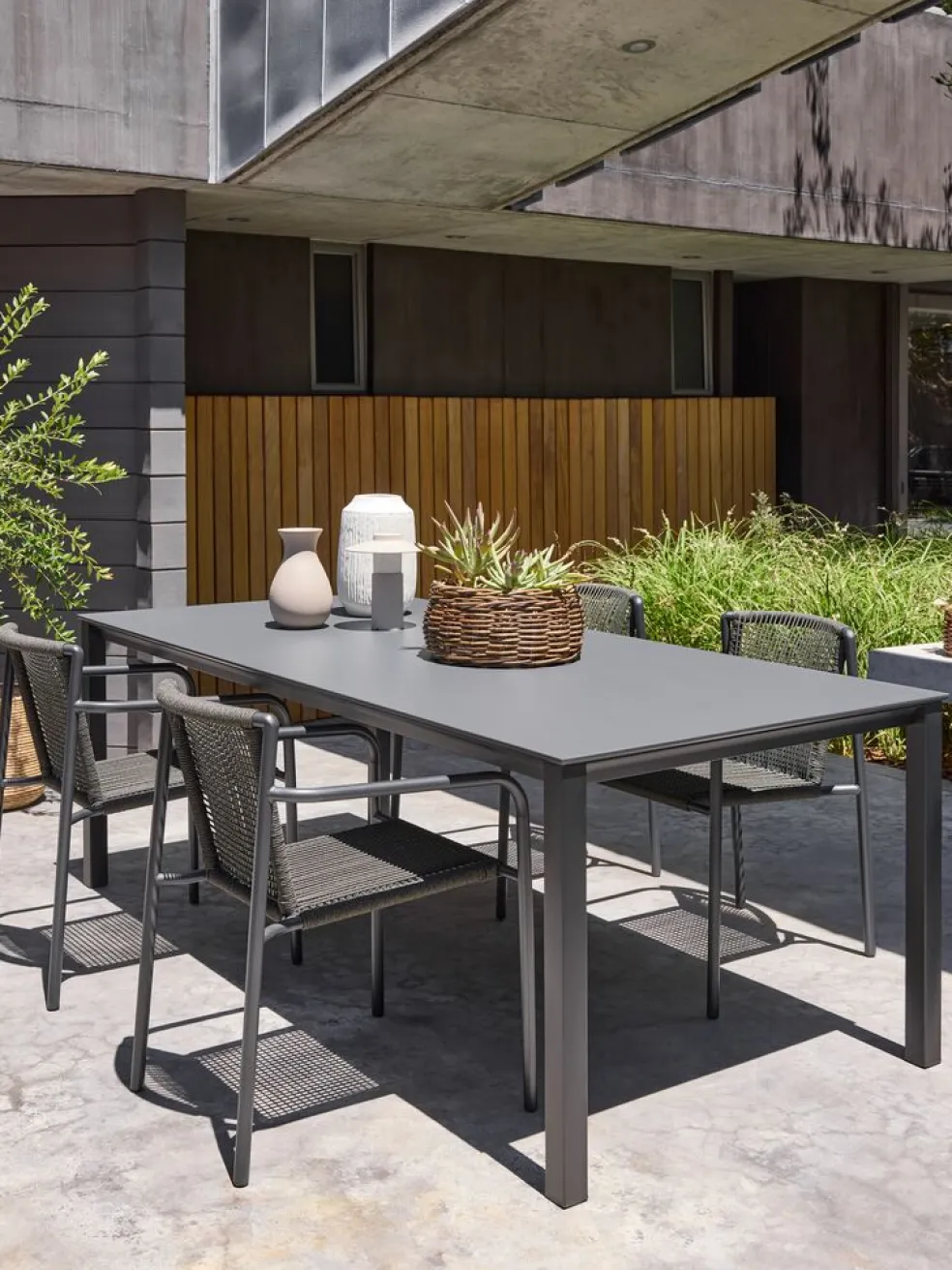 LANGETTable de jardin LANGET l95xL207 noir