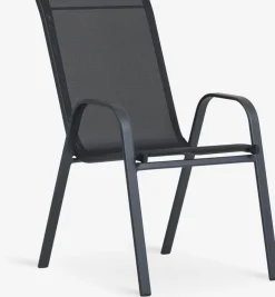 LEKNESChaise empilable LEKNES noir