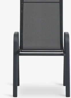 LEKNESChaise empilable LEKNES noir