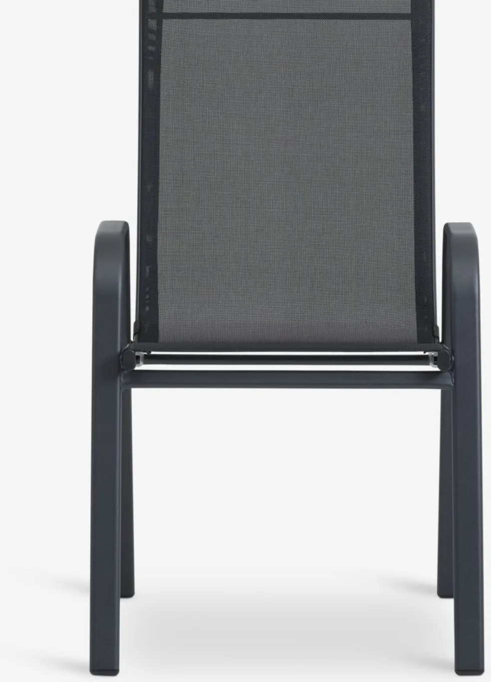 LEKNESChaise empilable LEKNES noir