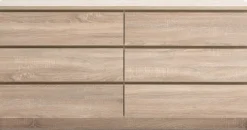 LIMFJORDENCommode 3+3 tiroirs LIMFJORDEN coloris chêne clair