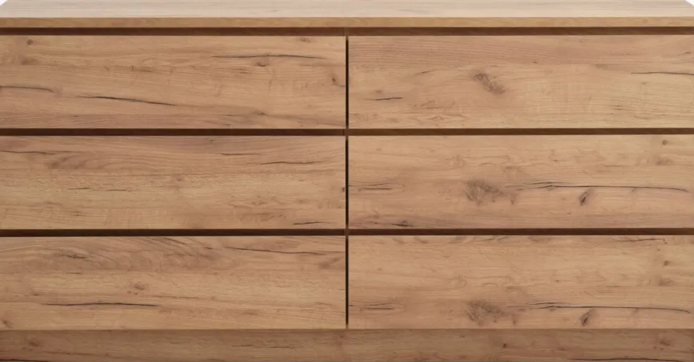 LIMFJORDENCommode 3+3 tiroirs LIMFJORDEN coloris chêne naturel