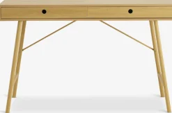LINDVEDBureau LINDVED 48x120 2 tiroirs coloris chêne naturel