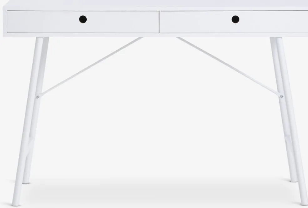 LINDVEDBureau LINDVED 48x120 2 tiroirs blanc