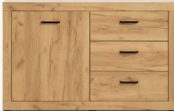 LINTRUPBuffet LINTRUP 1 porte 3 tiroirs coloris chêne naturel