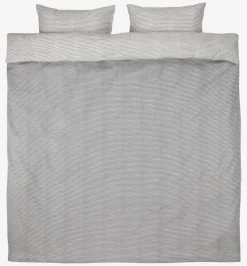 LOLAPlusParure de lit Seersucker LOLA 240x220 gris/blanc