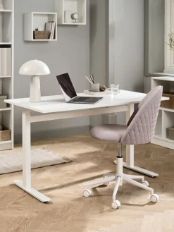 LUNDTOFTBureau hauteur réglable a/vérin à gaz LUNDTOFT 70x130 blanc