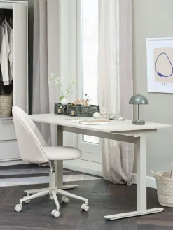 LUNDTOFTBureau hauteur réglable a/vérin à gaz LUNDTOFT 70x130 beige