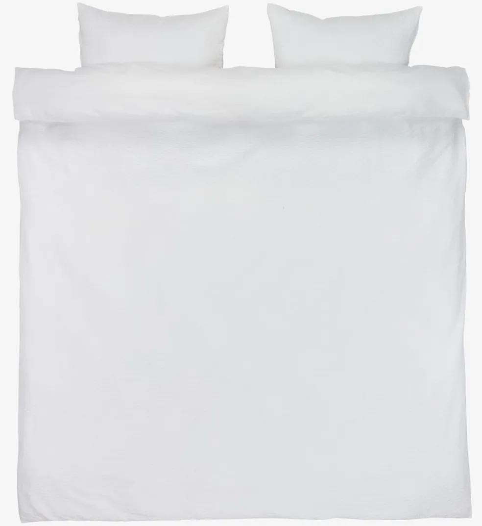 LUSINEBasicParure de lit Seersucker LUSINE 240x220 blanc
