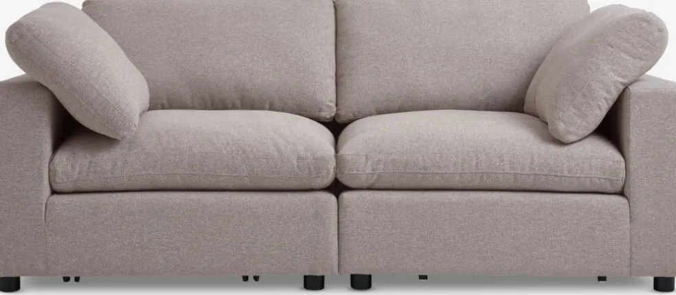 LYBYCanapé modulable LYBY 2 places tissu sable