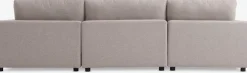 LYBYCanapé modulable LYBY 3 personnes méridienne tissu sable