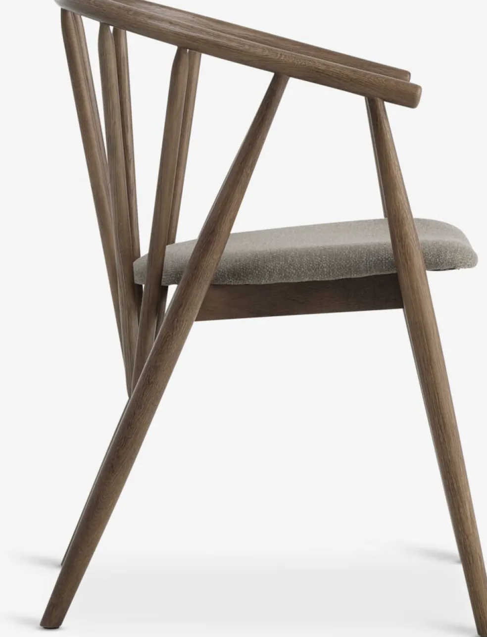 LYKSBORGChaise LYKSBORG chêne foncé/tissu sable foncé