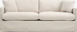 LYNGAACanapé LYNGAA 3 places housse amovible tissu beige