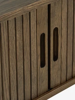 LYNGVIGMeuble TV LYNGVIG 160cm 2 portes tambours chêne foncé