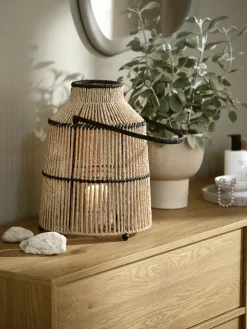 MAALTHELanterne MAALTHE Ø27xH35cm naturel/noir