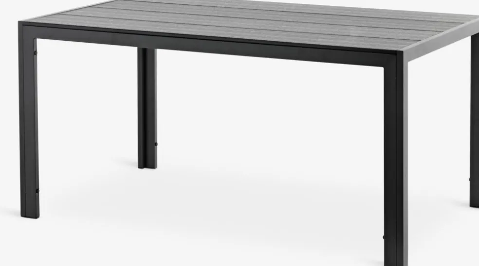 MADERUP + LOMMAMADERUP L150 table noir + 4 LOMMA chaises inclinable noir