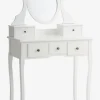 MALLINGCoiffeuse MALLING a/miroir 5 tiroirs blanc